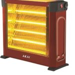 دفاية كهربائية بعدد 4 شمعات من اكاي، لون أسود، موديل AK-2970