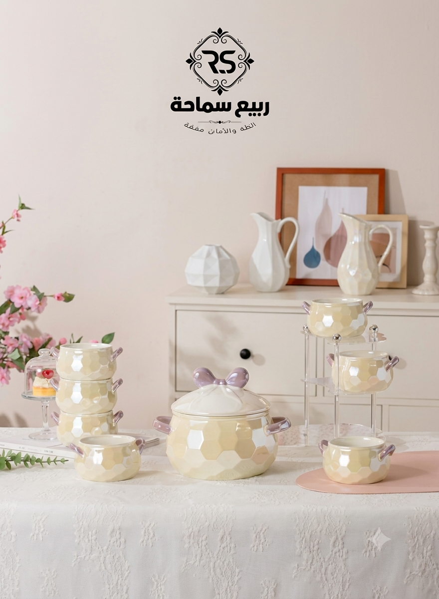 Gemini_Generated_Image_de4dlfde4dlfde4d طقم مج شوربة على حامل 🍲 - الصورة 1